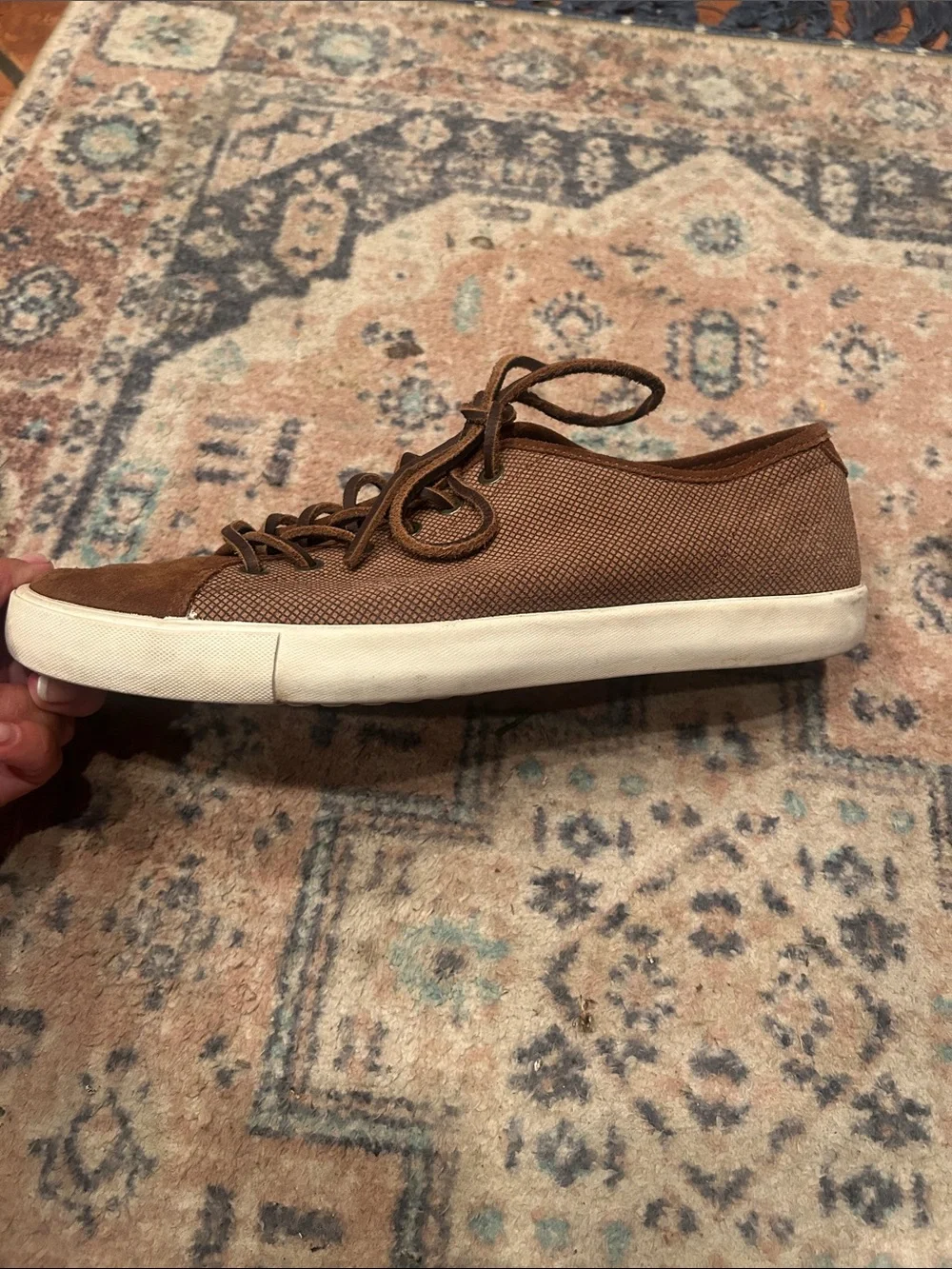 Frye Brown Men's Canvas Low-Top Sneakers